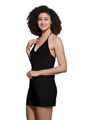 Chia Fashions Babydoll Nightwear Dress Honeymoon Soft lycra Dress Black