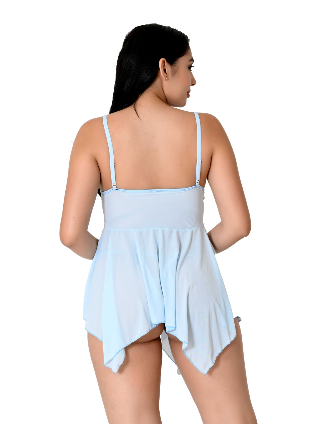Sleeveless Adjustable Straps BabyDoll With Panty ||