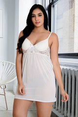 Chai Fashions Women Satin Babydoll Lingerie with G-String Panty.
